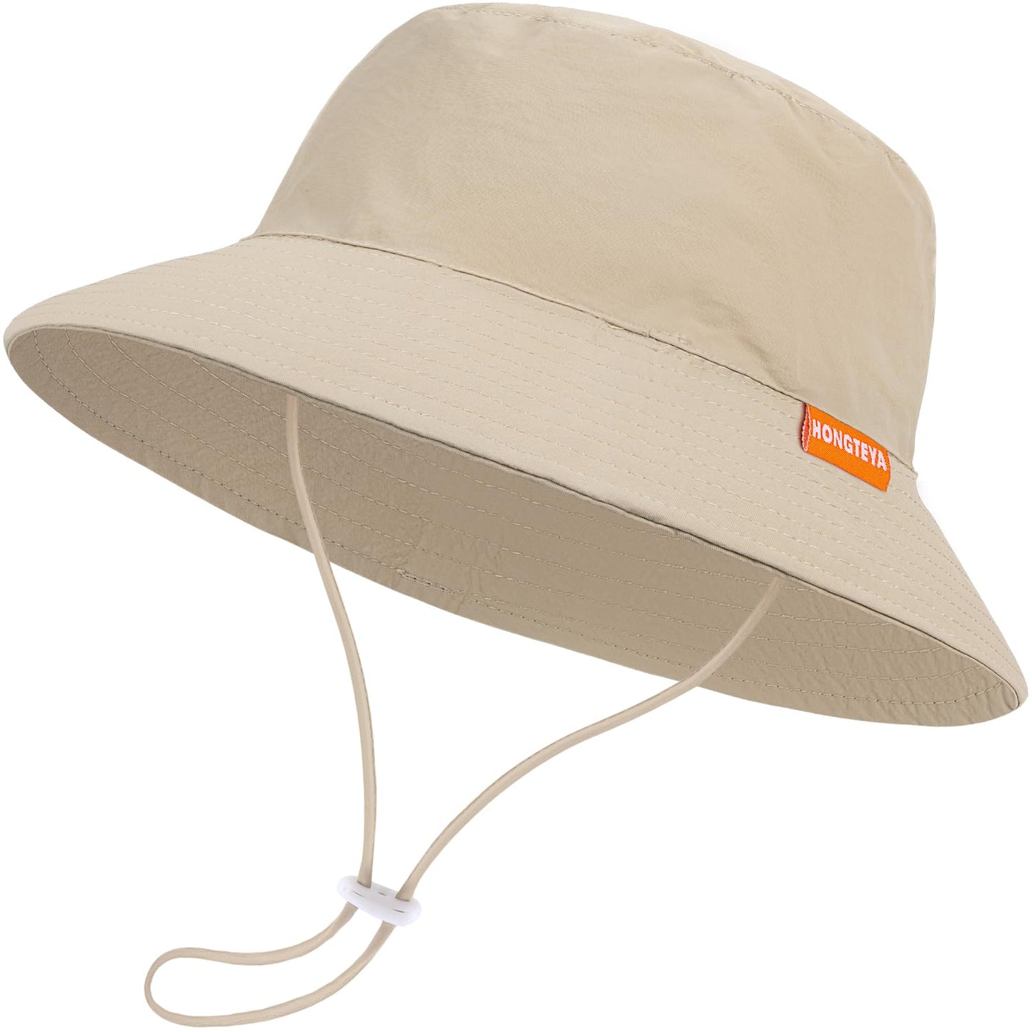 HONGTEYA Baby Sun Hat Kids Summer UPF 50+ Toddler Bucket Hat Wide Brim Adjustable Beach Hats for Boys Girls Age 0-6 Years