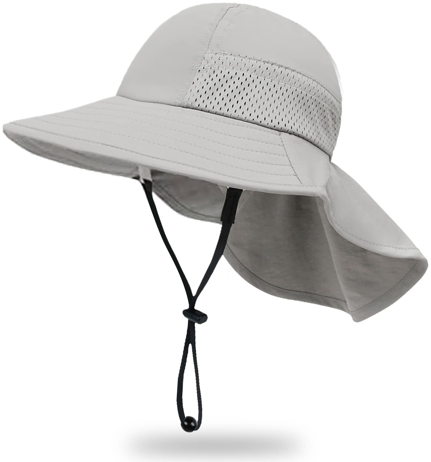 HONGTEYA Toddler Baby Sun Hat Kids Summer UPF 50+ for Boys Girls Adjustable Beach Hats with Bucket Wide Brim Age 1-7 Years