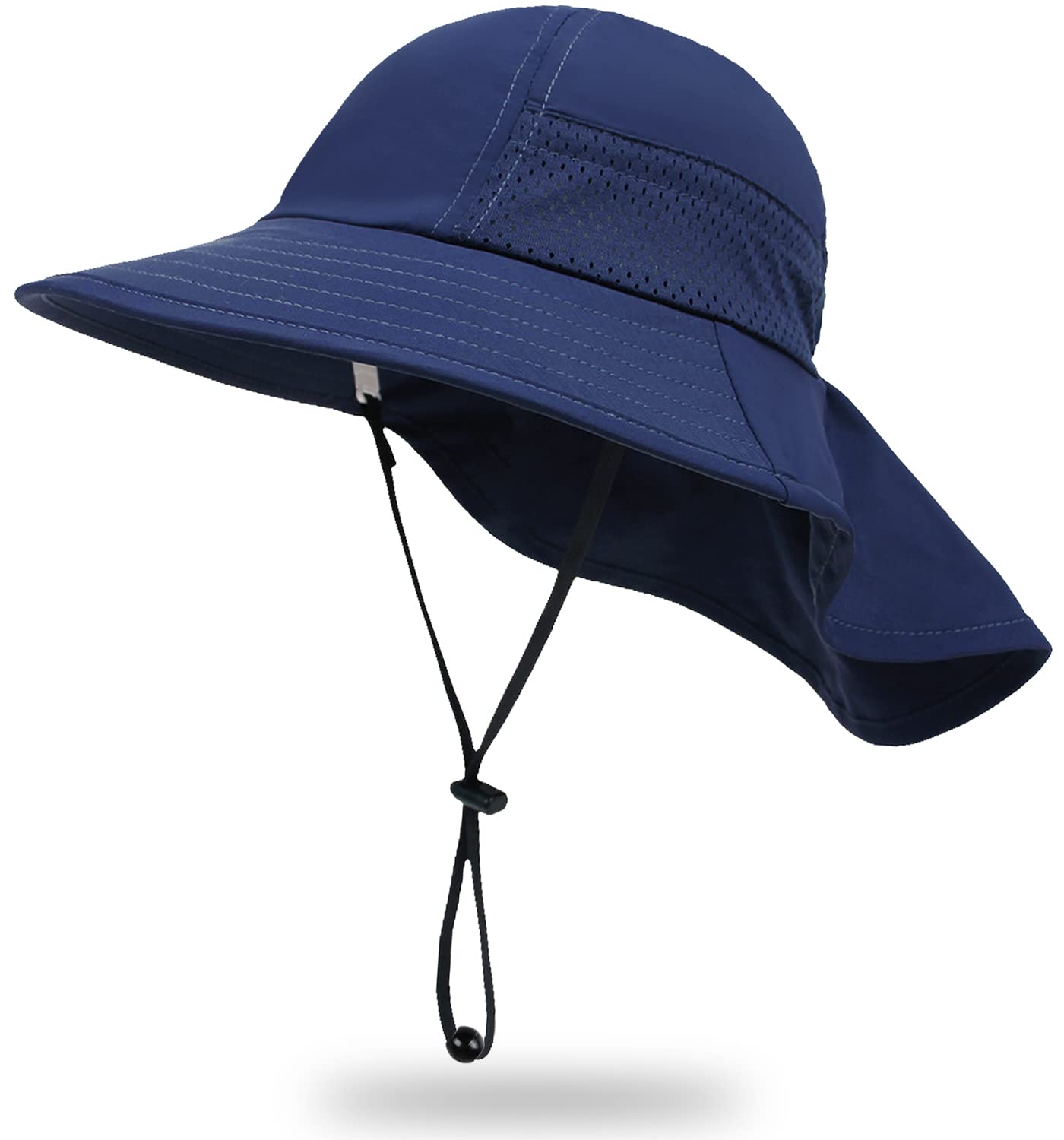 HONGTEYA Toddler Baby Sun Hat Kids Summer UPF 50+ for Boys Girls Adjustable Beach Hats with Bucket Wide Brim Age 1-7 Years