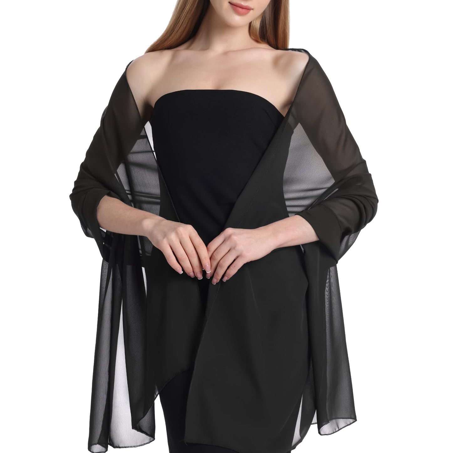HONGTEYA Shawls and Wraps for Women Evening Dresses Soft Sheer Chiffon Scarf Wedding Party Bridesmaid Gifts
