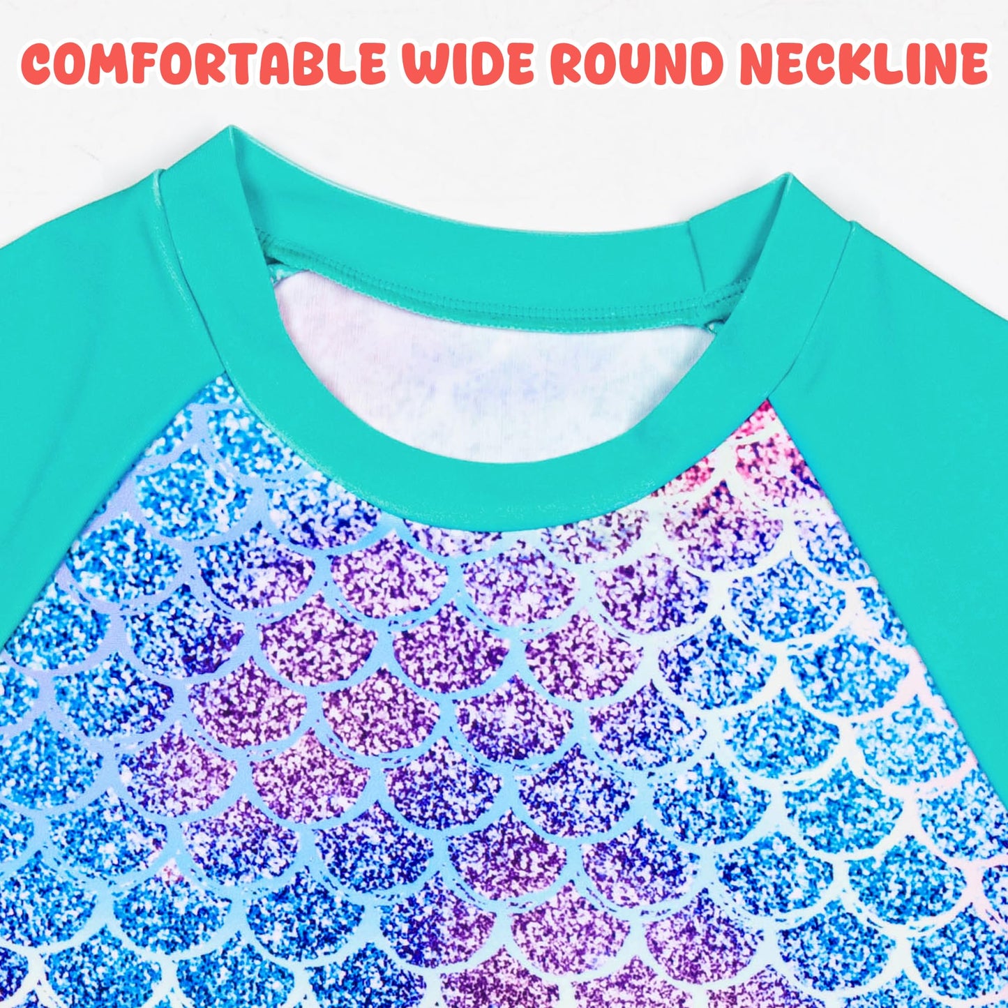 HONGTEYA 3 Pcs Girls Long Sleeve Swimsuit Rash Guard Swimsuit Quick Dry Tankini Bathing Suits Girls' Swimwear 3-9 Years