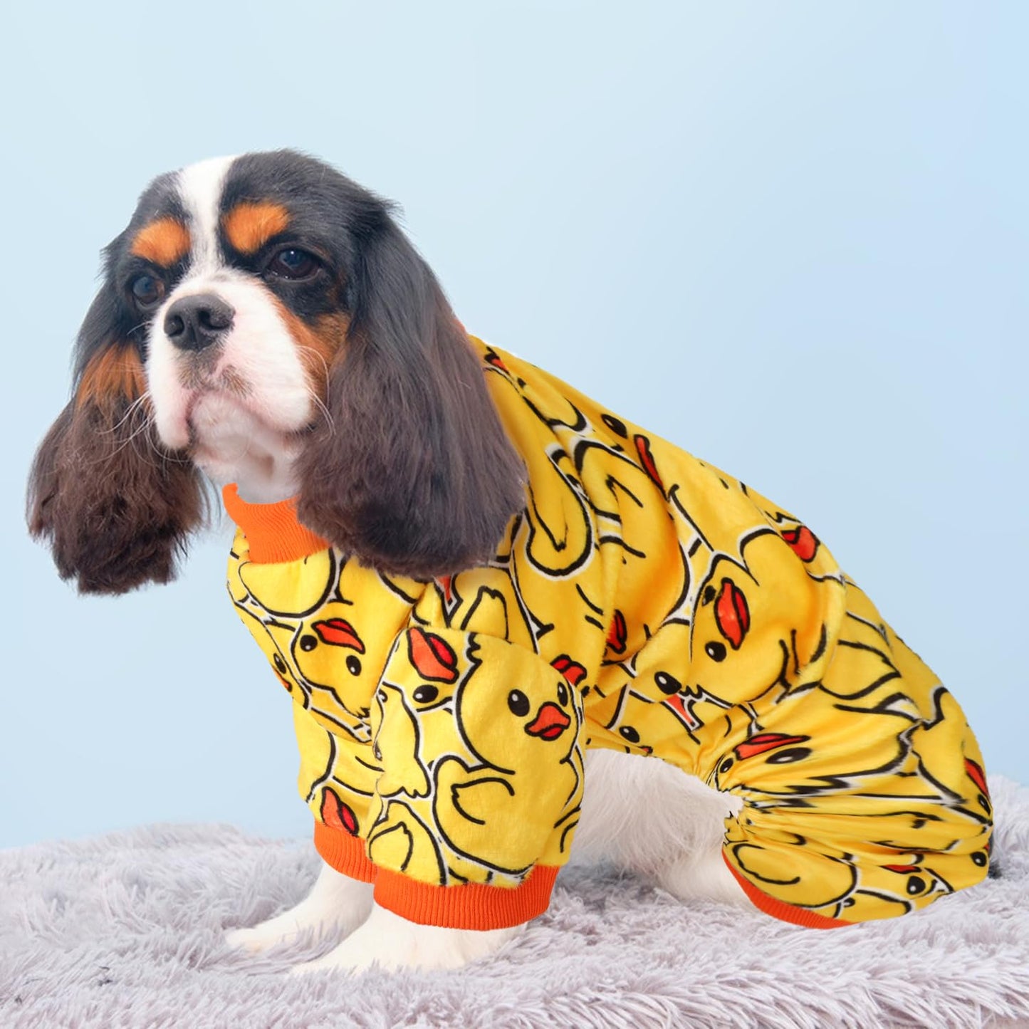 HONGTEYA Dog Easter Outfit Dog Pajamas Soft Lightweight Velvet Dog Onesie Easter Dog Clothes for Small Medium Large Pet Dogs Cats