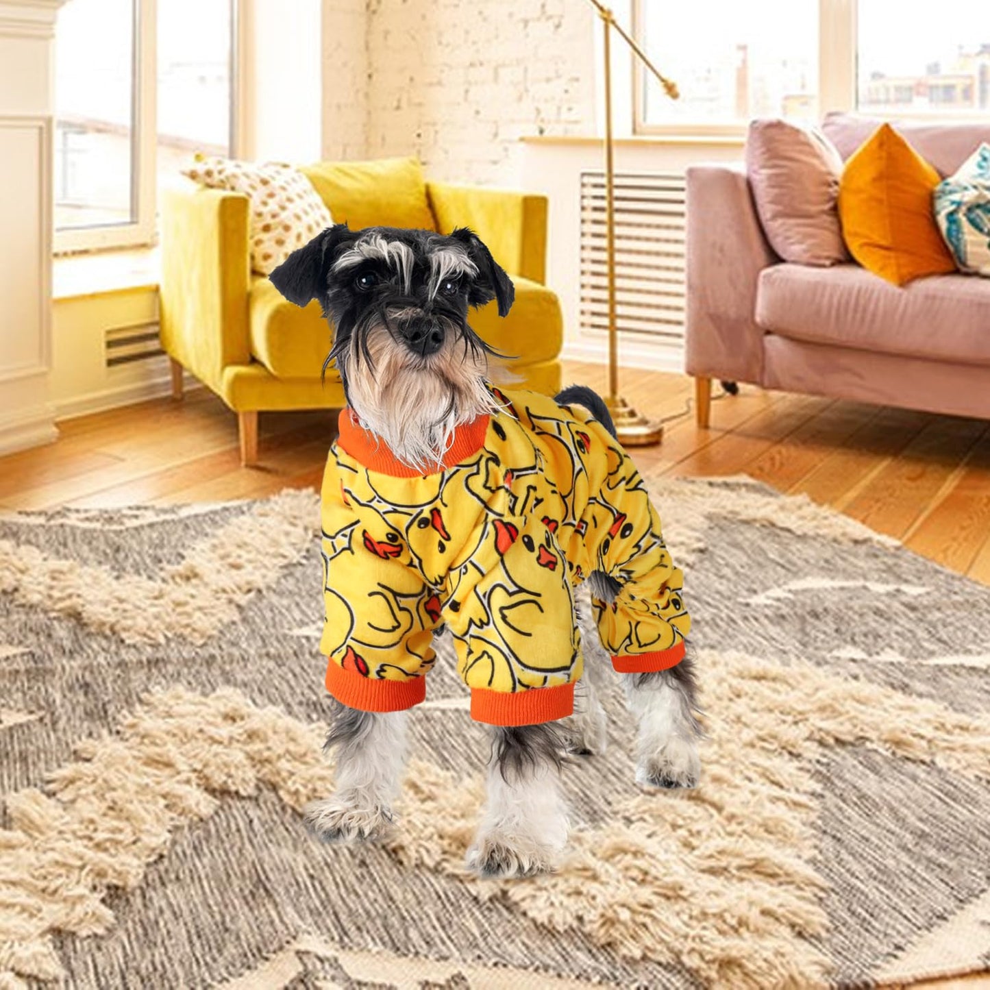 HONGTEYA Dog Easter Outfit Dog Pajamas Soft Lightweight Velvet Dog Onesie Easter Dog Clothes for Small Medium Large Pet Dogs Cats