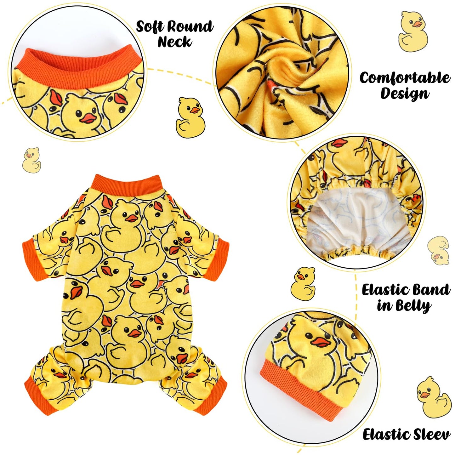 HONGTEYA Dog Easter Outfit Dog Pajamas Soft Lightweight Velvet Dog Onesie Easter Dog Clothes for Small Medium Large Pet Dogs Cats