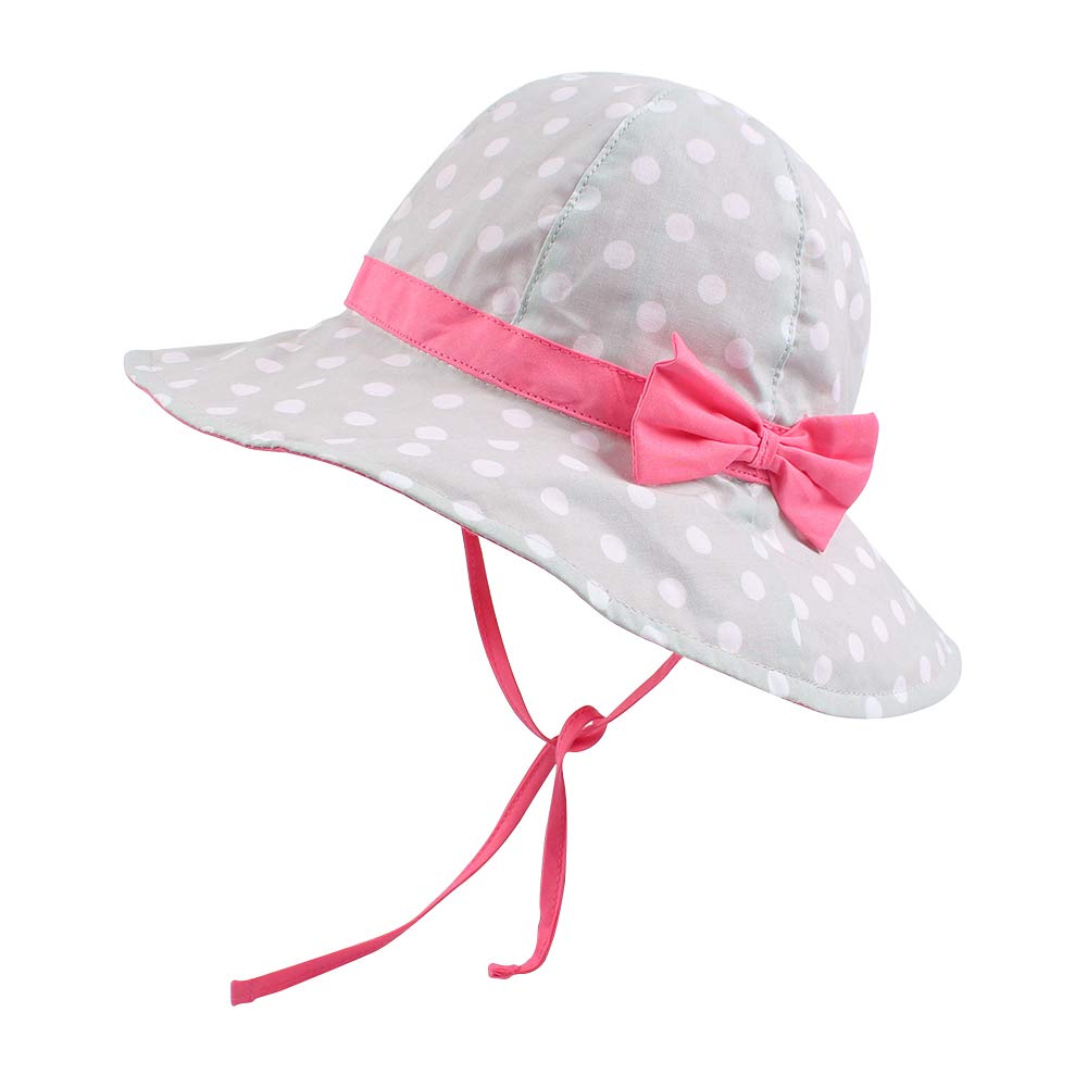 HONGTEYA Bow Baby Girls Bucket Hat Infant Toddler Summer Cap Sun Protect Kids Hat for Girls