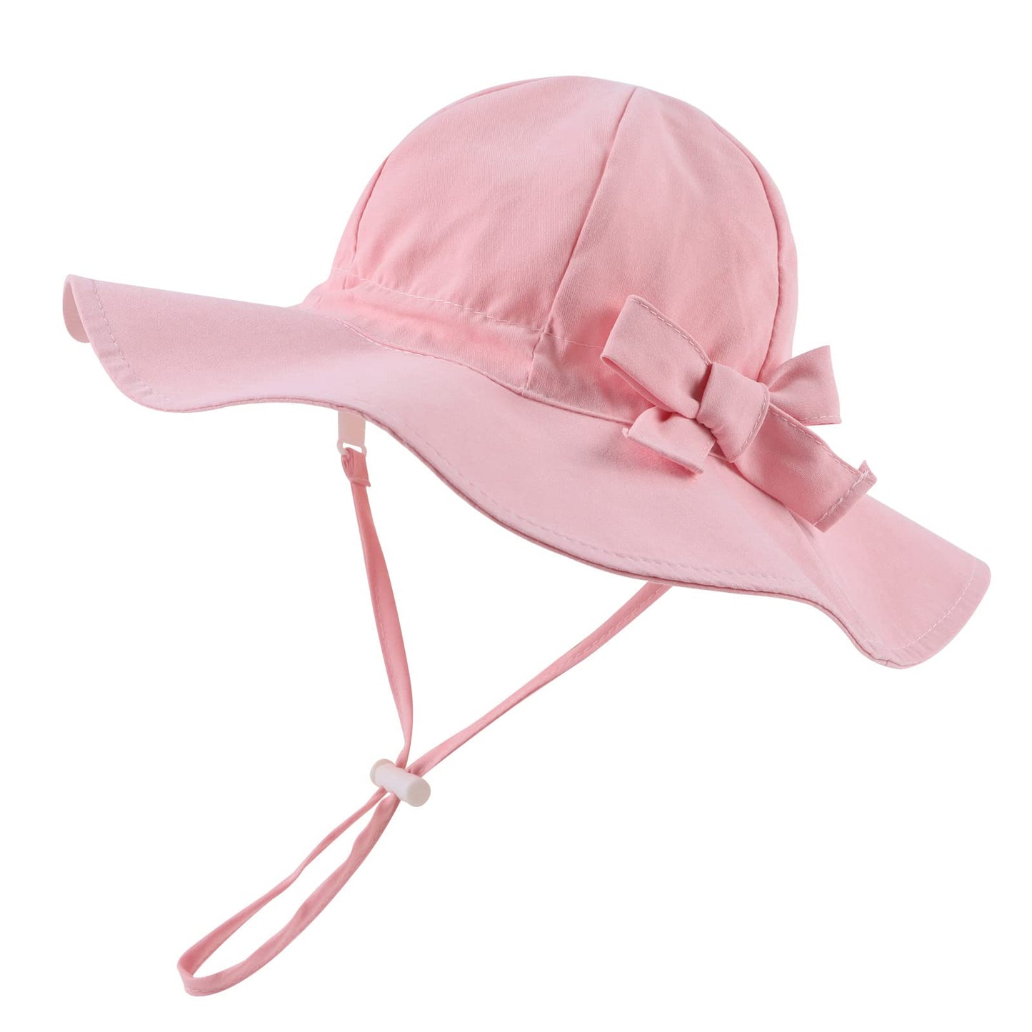 HONGTEYA Bow Baby Girls Bucket Hat Infant Toddler Summer Cap Sun Protect Kids Hat for Girls
