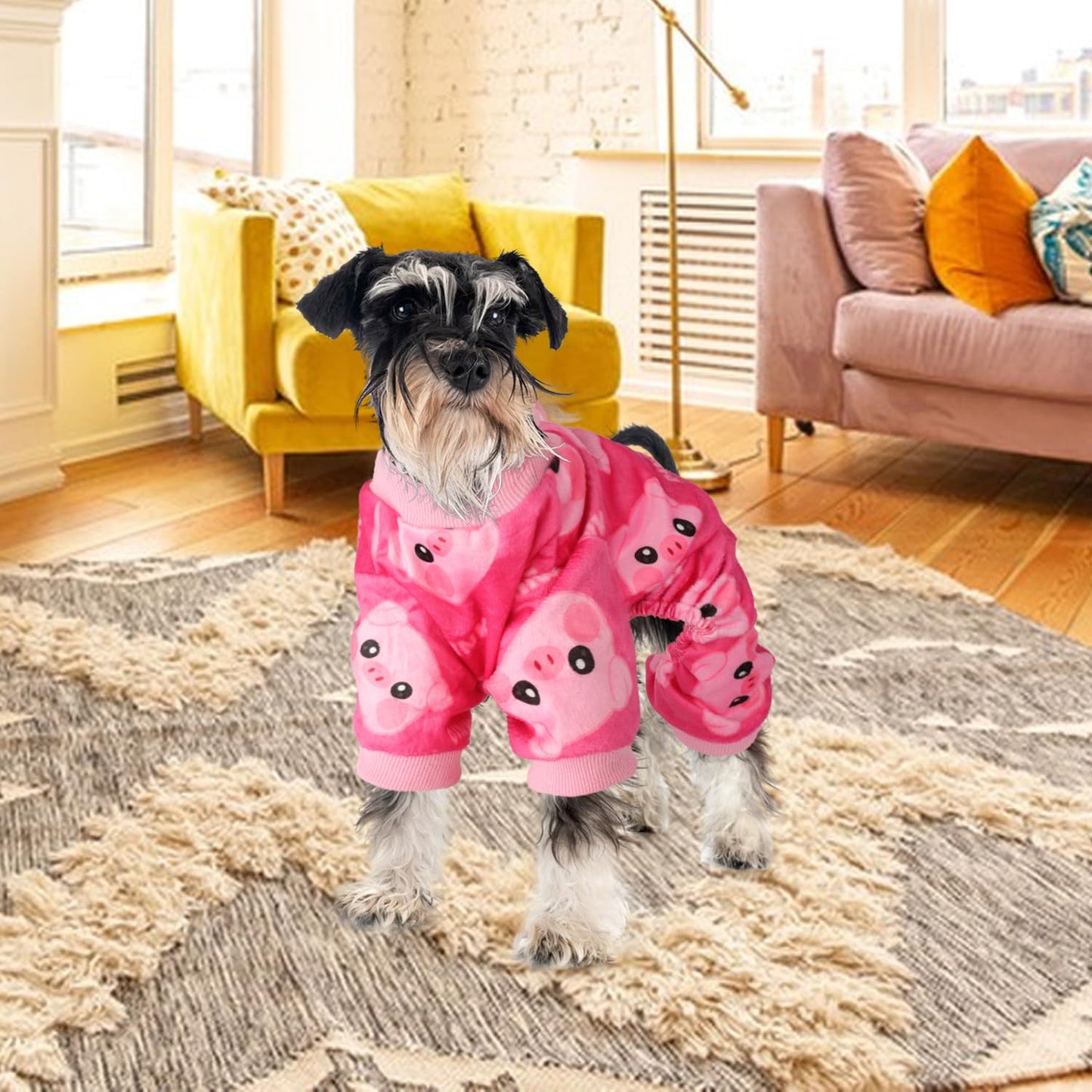 HONGTEYA Dog Easter Outfit Dog Pajamas Soft Lightweight Velvet Dog Onesie Easter Dog Clothes for Small Medium Large Pet Dogs Cats