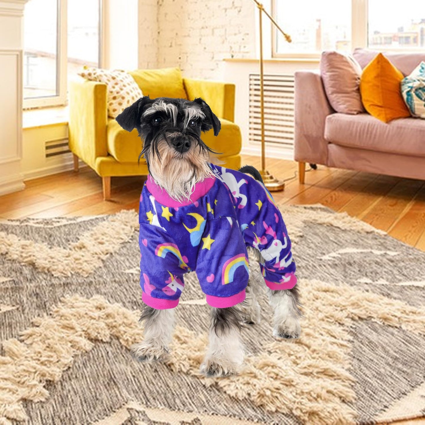 HONGTEYA Dog Easter Outfit Dog Pajamas Soft Lightweight Velvet Dog Onesie Easter Dog Clothes for Small Medium Large Pet Dogs Cats