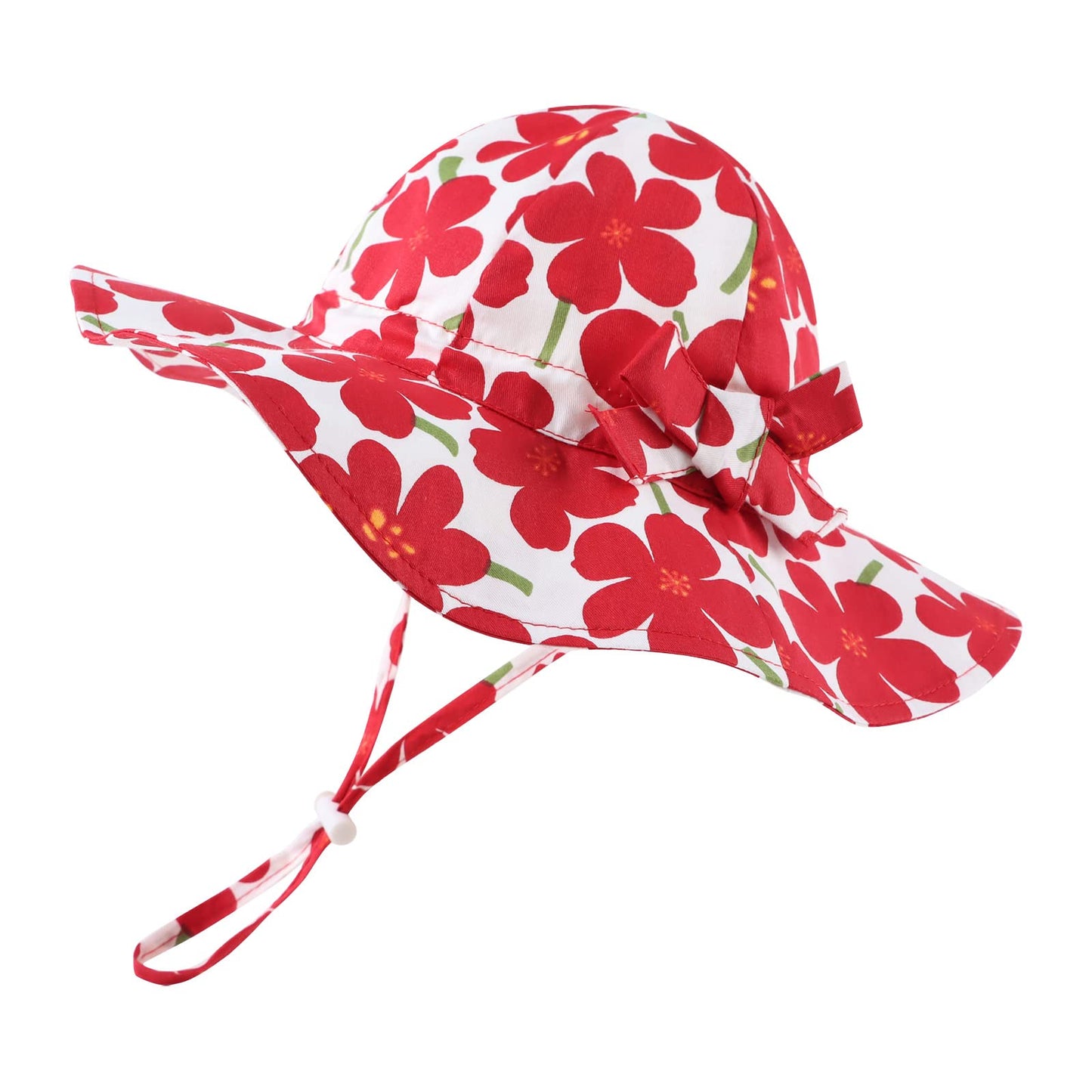 HONGTEYA Bow Baby Girls Bucket Hat Infant Toddler Summer Cap Sun Protect Kids Hat for Girls