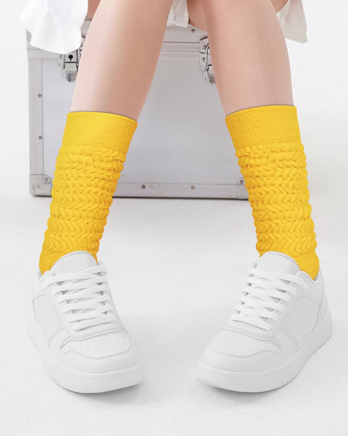HONGTEYA Slouchy Socks for Women Slouch Scrunch Knee High Boot Socks Soft Long Socks Cozy Crew Socks Leg Warmers