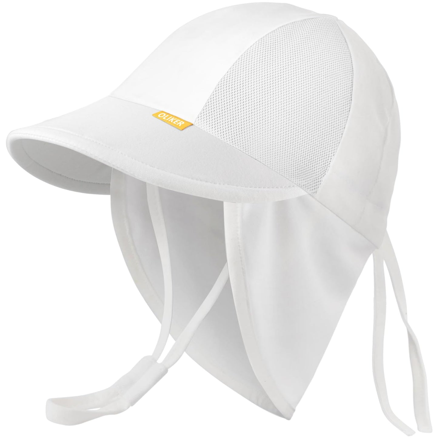 HONGTEYA Baby Sun Hat with Breathable Mesh, UPF 50+ Cotton Adjusrtable Unisex Toddler Sun Hat for Summer Beach Swim
