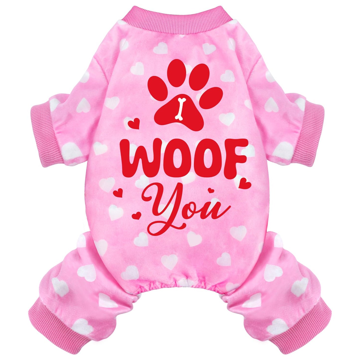 HONGTEYA Dog Easter Outfit Dog Pajamas Soft Lightweight Velvet Dog Onesie Easter Dog Clothes for Small Medium Large Pet Dogs Cats