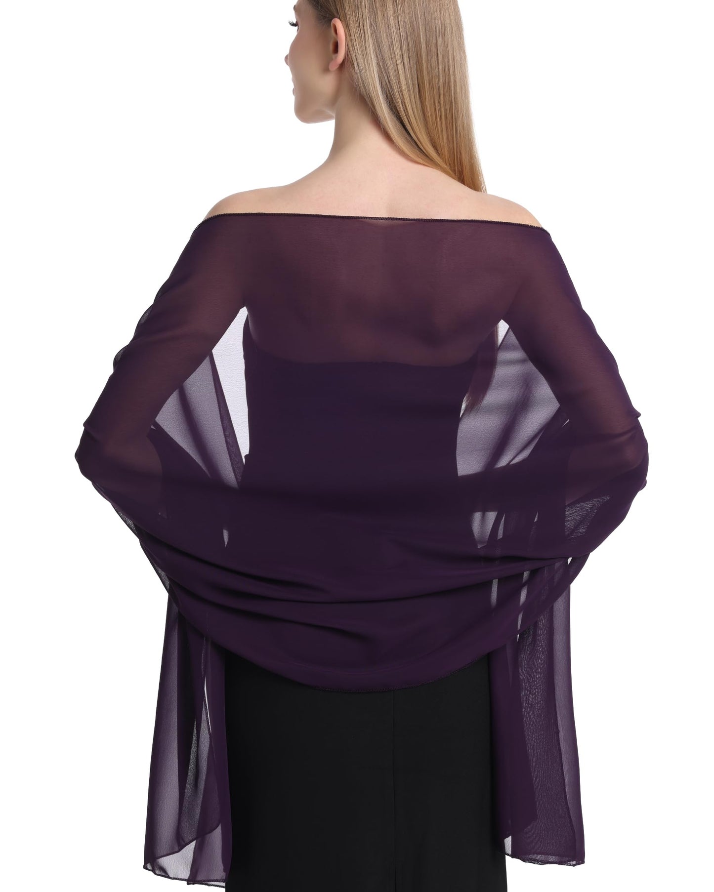 HONGTEYA Shawls and Wraps for Women Evening Dresses Soft Sheer Chiffon Scarf Wedding Party Bridesmaid Gifts
