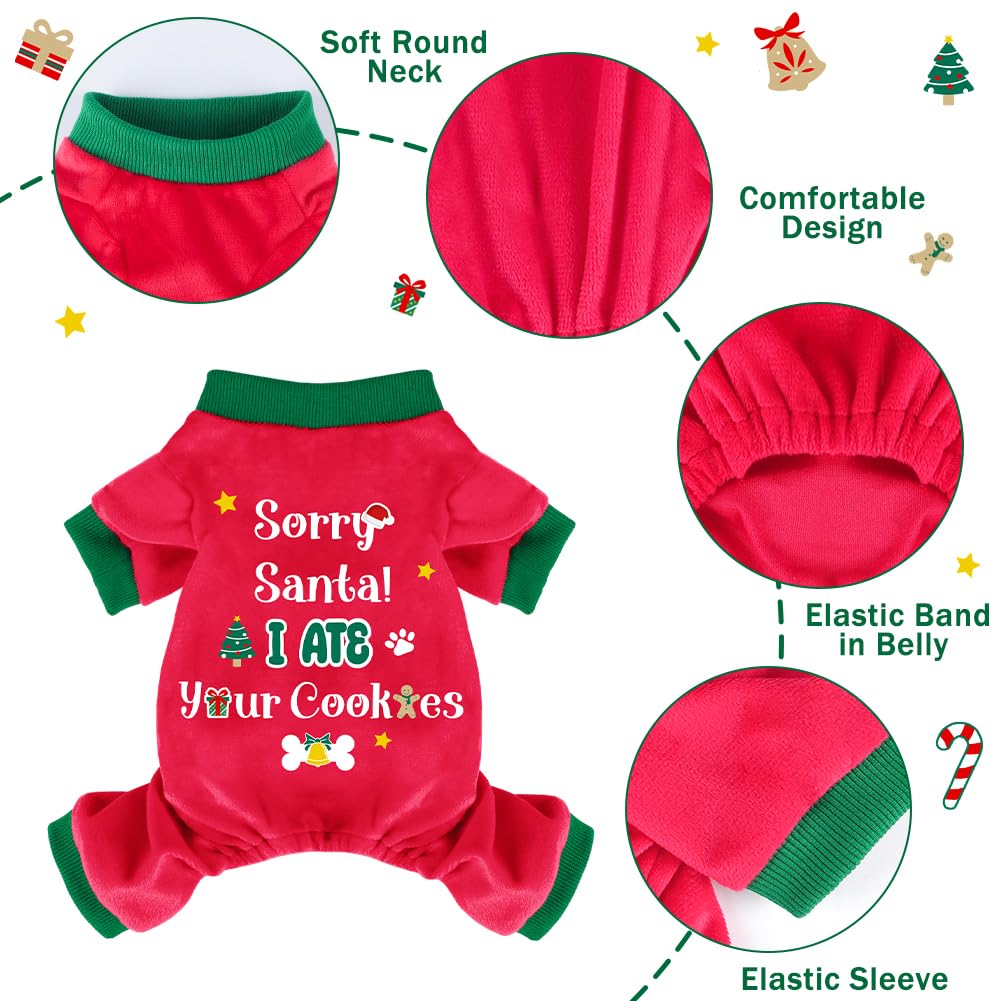 HONGTEYA Dog Easter Outfit Dog Pajamas Soft Lightweight Velvet Dog Onesie Easter Dog Clothes for Small Medium Large Pet Dogs Cats