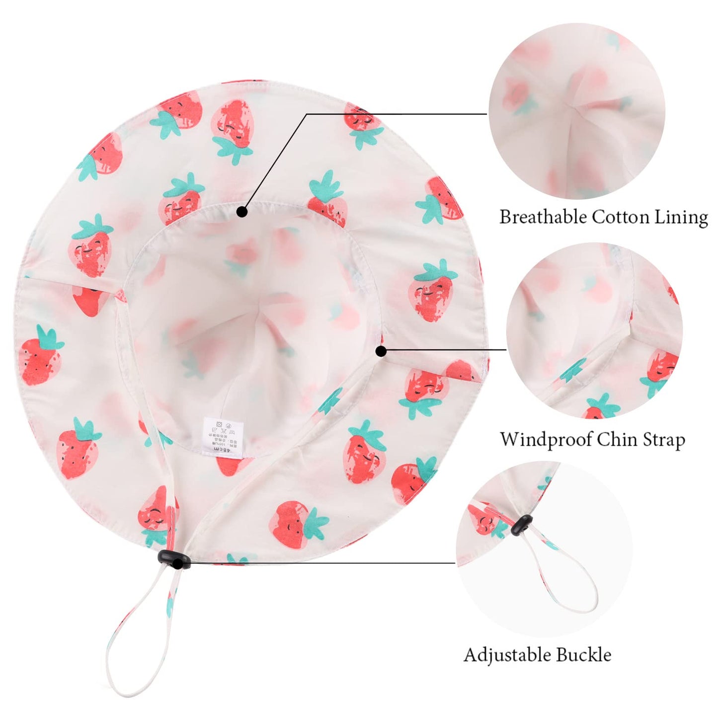 HONGTEYA Bow Baby Girls Bucket Hat Infant Toddler Summer Cap Sun Protect Kids Hat for Girls