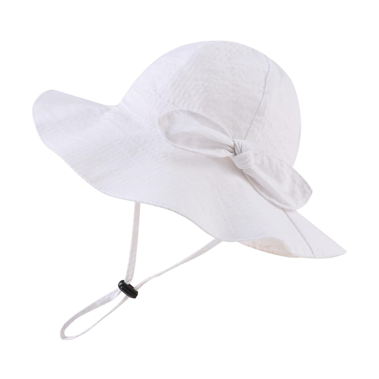 HONGTEYA Bow Baby Girls Bucket Hat Infant Toddler Summer Cap Sun Protect Kids Hat for Girls