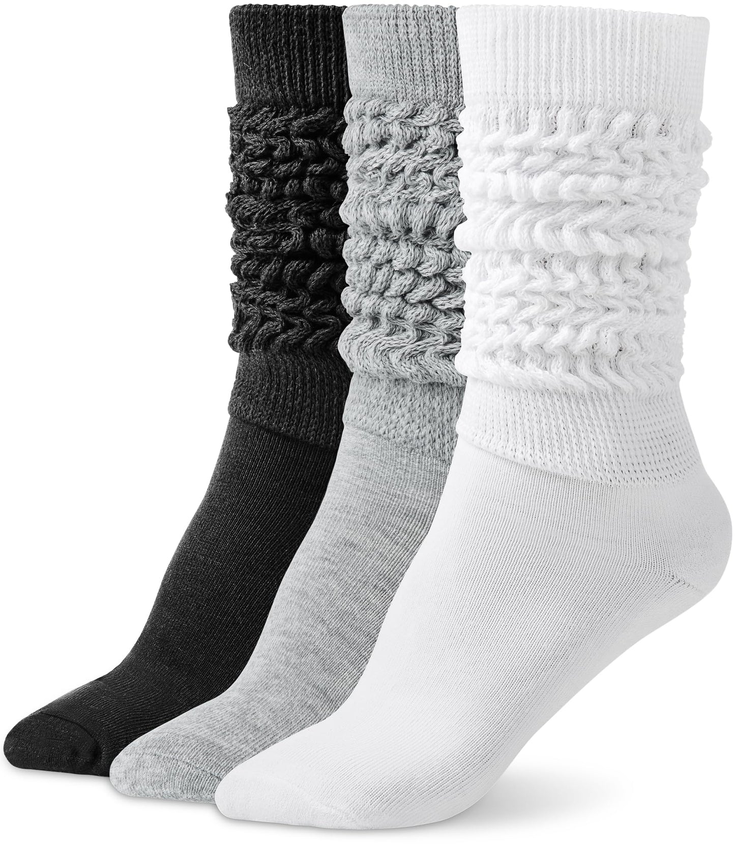 HONGTEYA Slouchy Socks for Women Slouch Scrunch Knee High Boot Socks Soft Long Socks Cozy Crew Socks Leg Warmers
