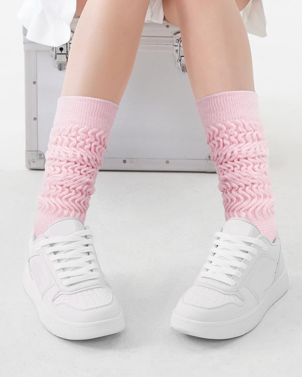 HONGTEYA Slouchy Socks for Women Slouch Scrunch Knee High Boot Socks Soft Long Socks Cozy Crew Socks Leg Warmers