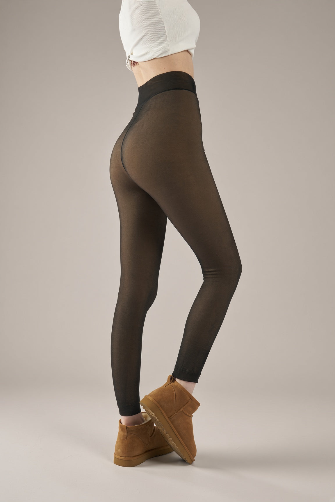 Black Thermal Footless Tights