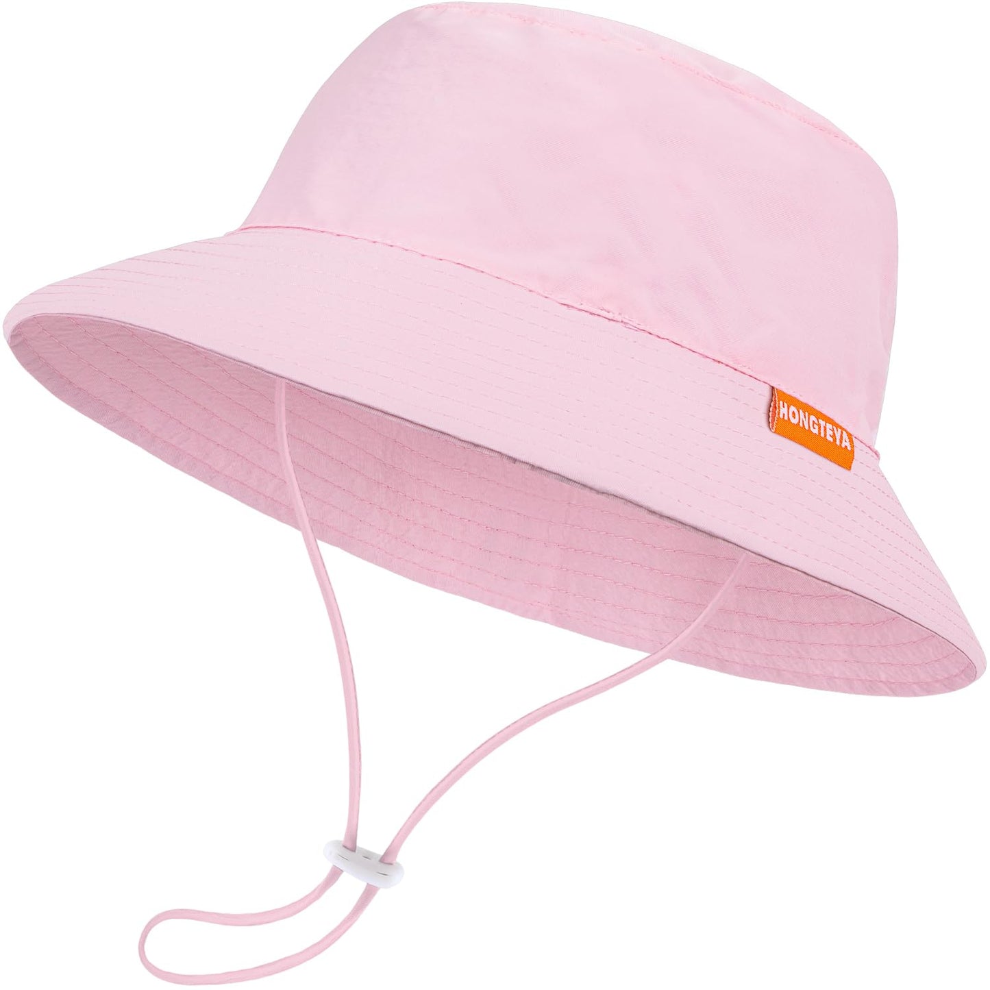 HONGTEYA Baby Sun Hat Kids Summer UPF 50+ Toddler Bucket Hat Wide Brim Adjustable Beach Hats for Boys Girls Age 0-6 Years
