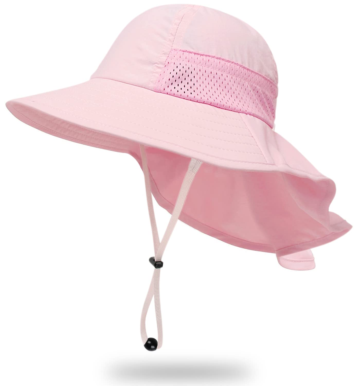 HONGTEYA Toddler Baby Sun Hat Kids Summer UPF 50+ for Boys Girls Adjustable Beach Hats with Bucket Wide Brim Age 1-7 Years