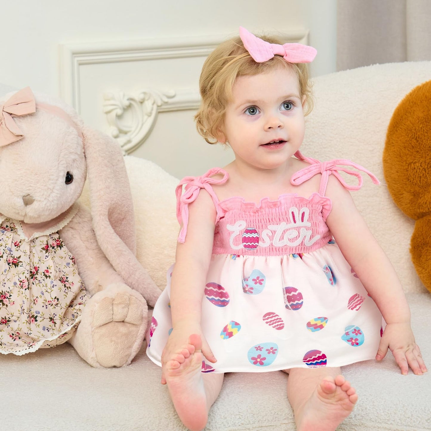 HONGTEYA Baby Girl 1st Birthday Outfit Girl First Birthday Clothes One Year Old Gifts Lace Romper Tulle Summer Newborn Dress