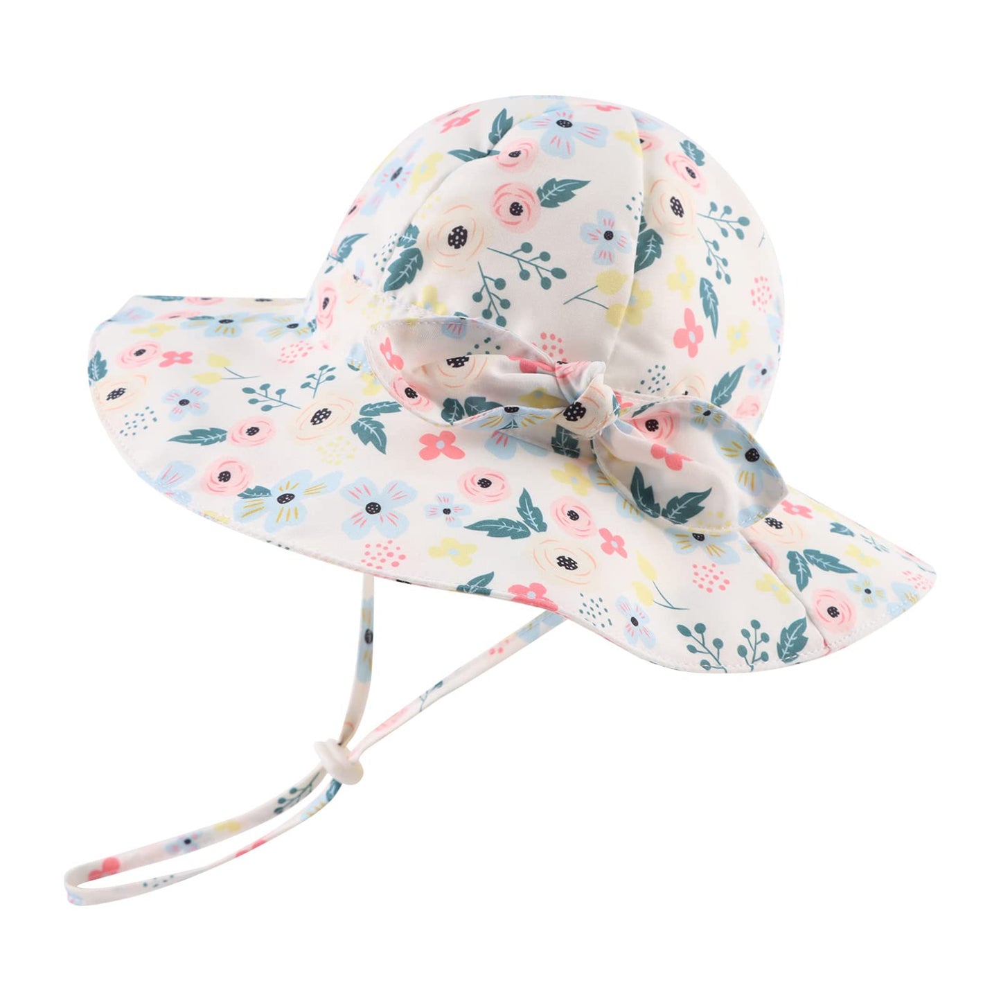HONGTEYA Bow Baby Girls Bucket Hat Infant Toddler Summer Cap Sun Protect Kids Hat for Girls