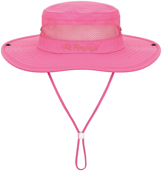 HONGTEYA Kids Sun Hat Summer UPF 50+ Outdoor Bucket Hat for Boys Girls Wide Brim Kids Hiking Beach Camping Hat 5-13 Years