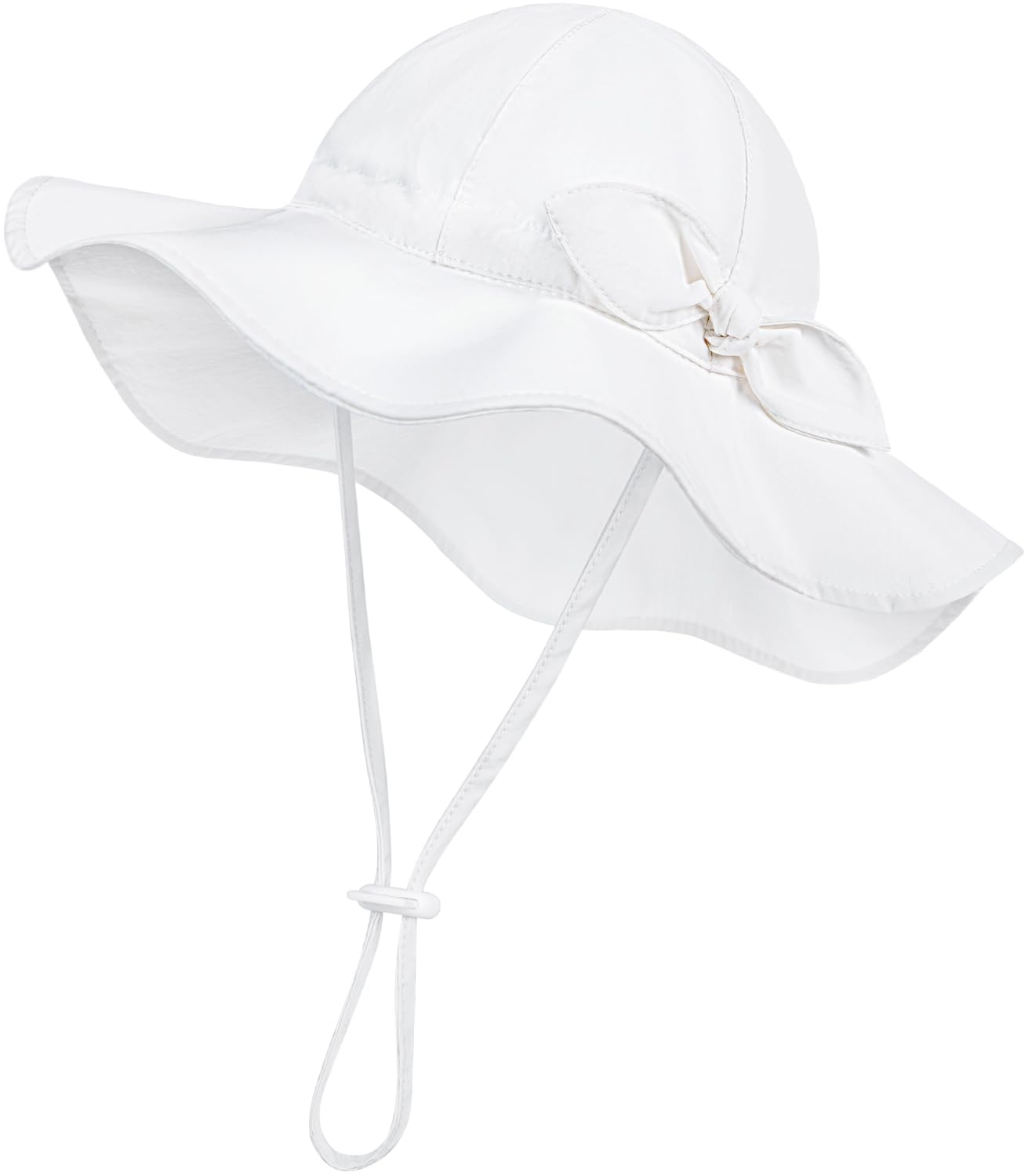 HONGTEYA Baby Sun Hat Toddler Girl Beach Hat Adjustable Outdoor Summer Hat UPF 50+ Sun Protection Wide Brim Infant Kids