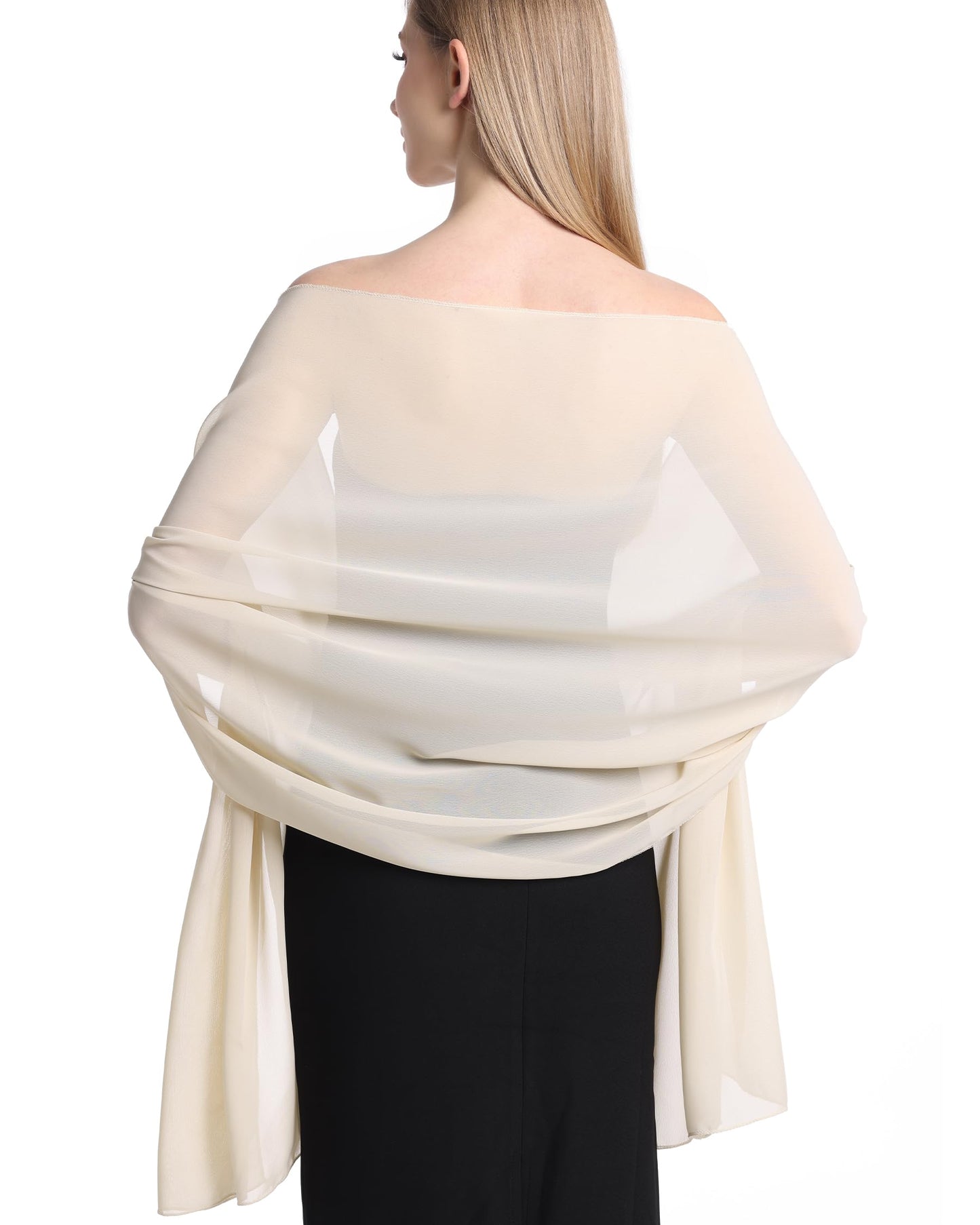 HONGTEYA Shawls and Wraps for Women Evening Dresses Soft Sheer Chiffon Scarf Wedding Party Bridesmaid Gifts