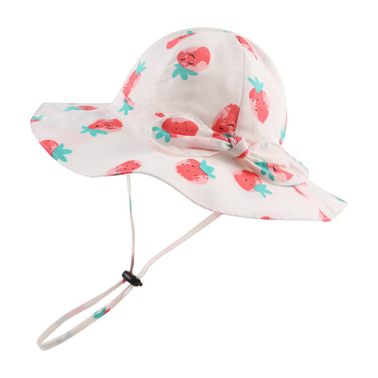 HONGTEYA Bow Baby Girls Bucket Hat Infant Toddler Summer Cap Sun Protect Kids Hat for Girls