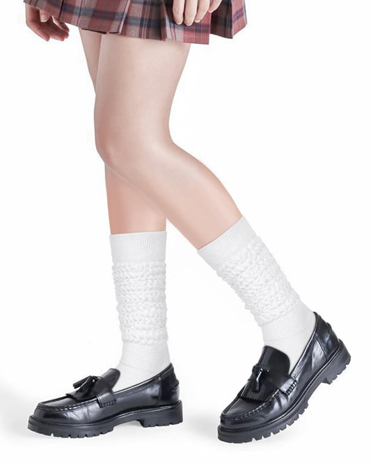 HONGTEYA Slouchy Socks for Women Slouch Scrunch Knee High Boot Socks Soft Long Socks Cozy Crew Socks Leg Warmers