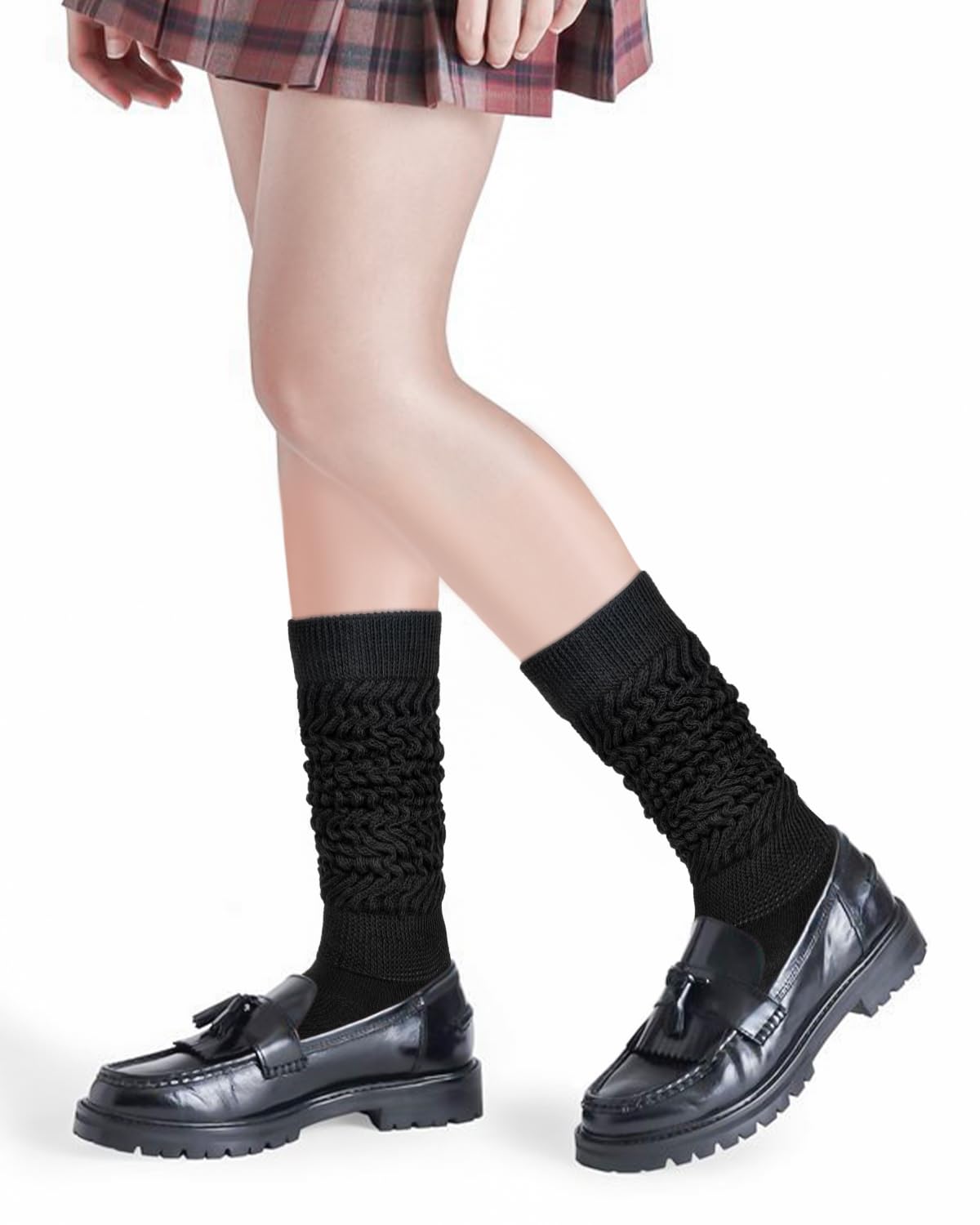 HONGTEYA Slouchy Socks for Women Slouch Scrunch Knee High Boot Socks Soft Long Socks Cozy Crew Socks Leg Warmers