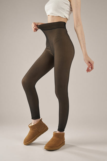 Black Thermal Footless Tights