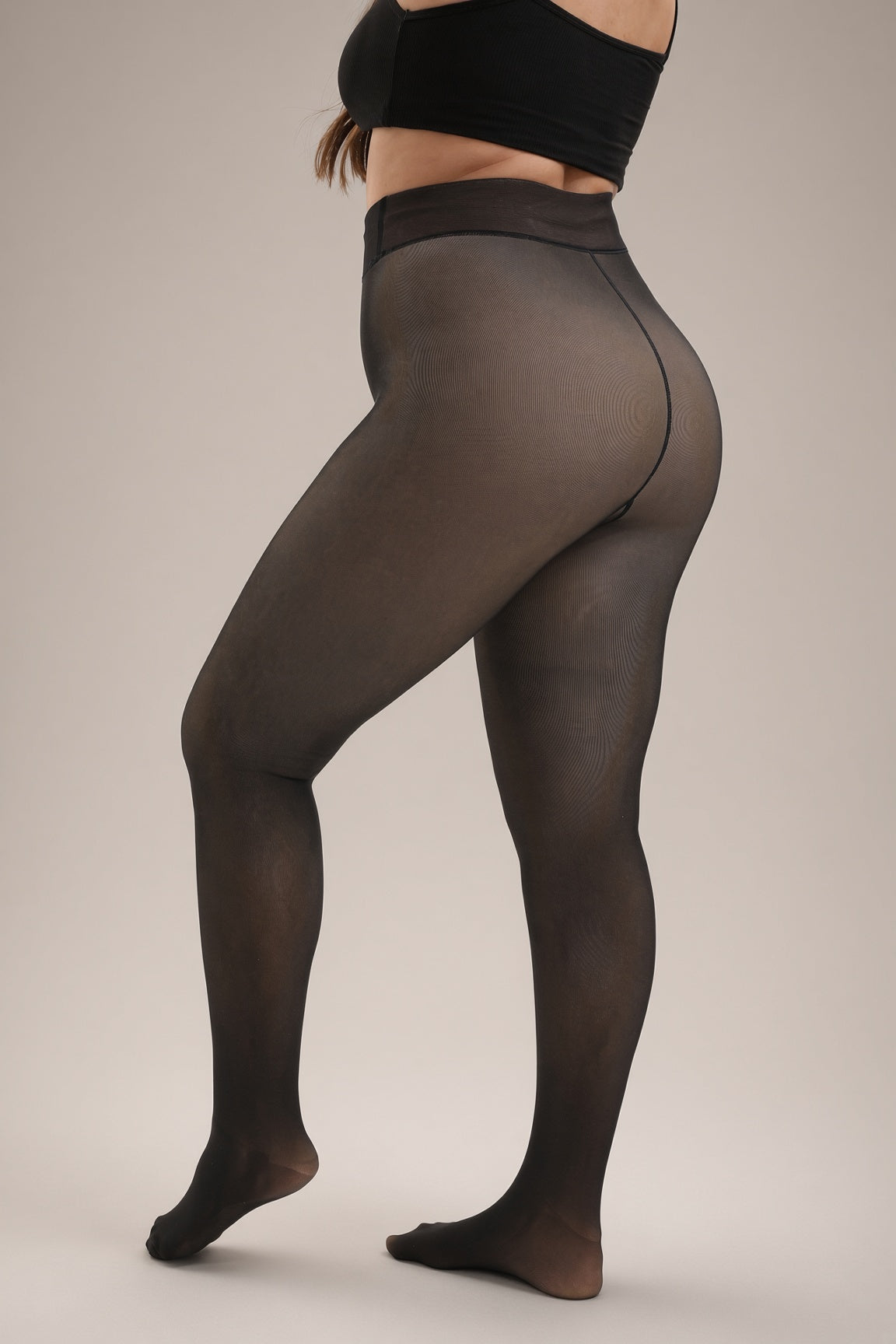 Black Sheer Thermal Tights