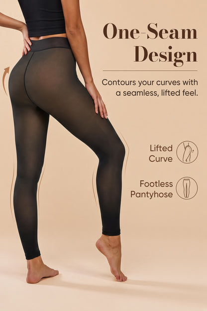 Black Thermal Footless Tights