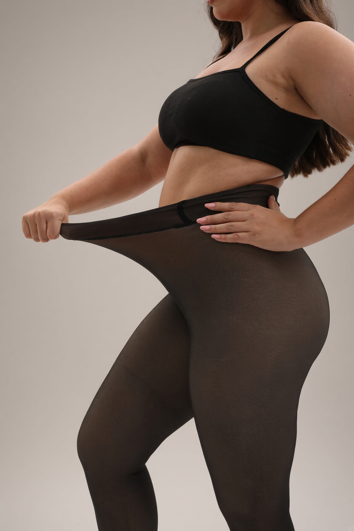 Black Sheer Thermal Tights