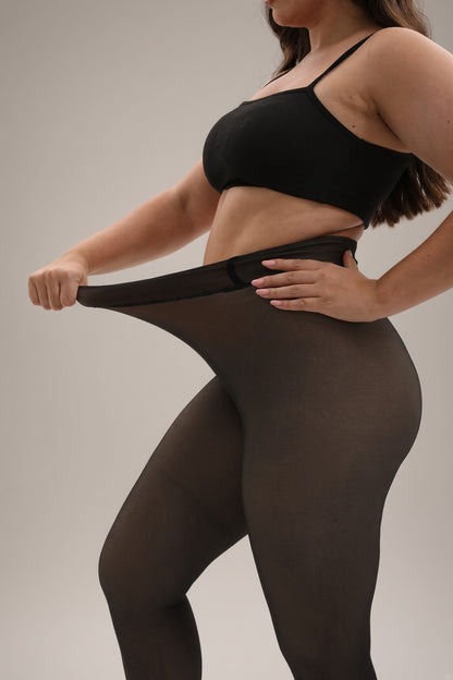 Black Sheer Thermal Tights