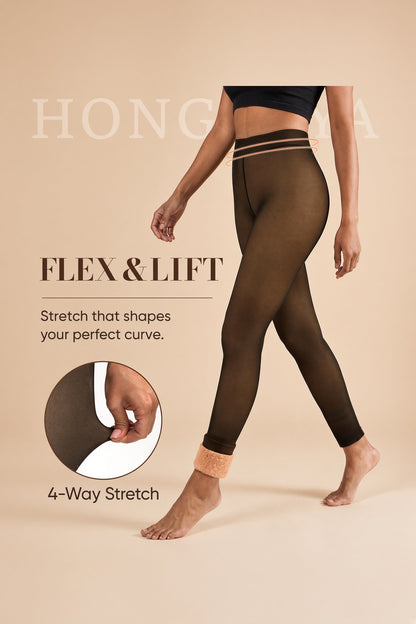 Honey Thermal Footless Tights